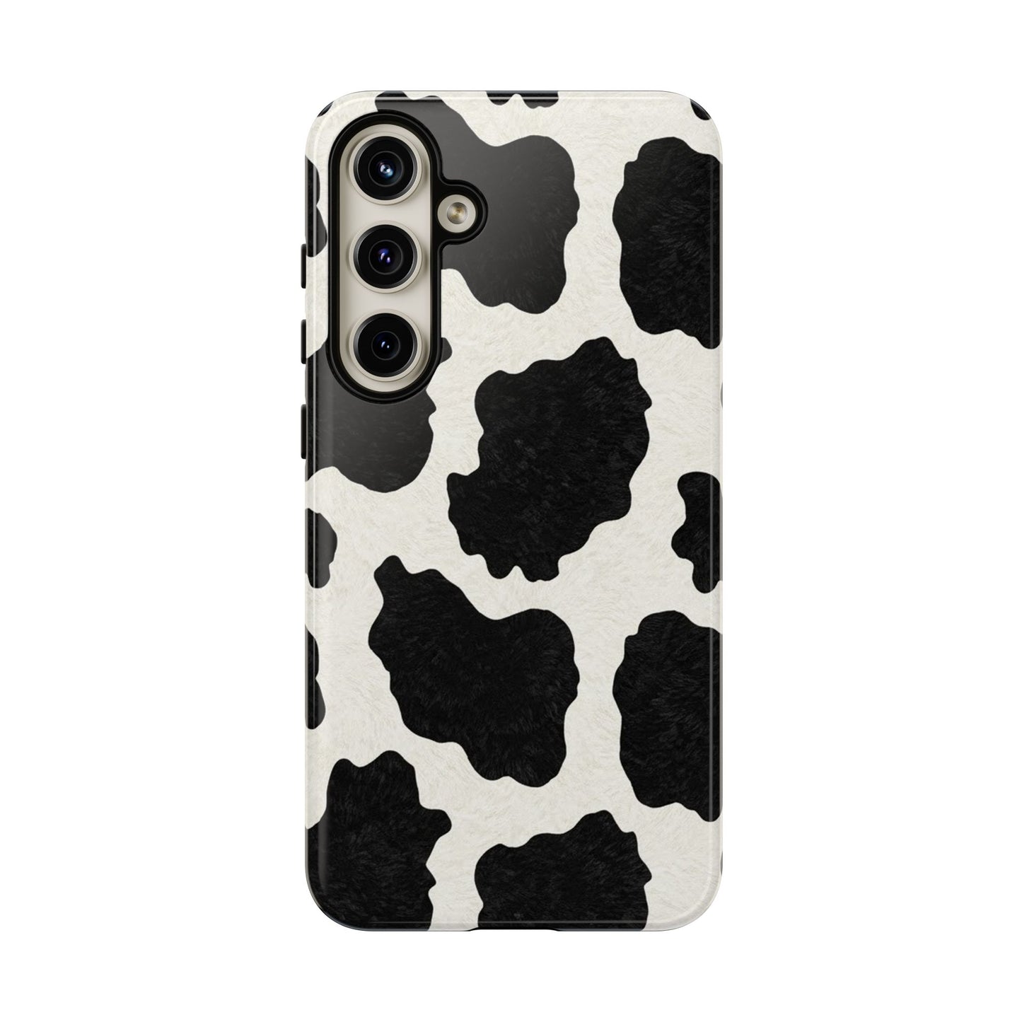 Black & White Cow Print Phone Case | Aesthetic Tough Protective Case