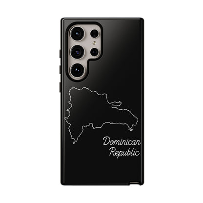 Dominican Republic Outline Phone Case – Minimal Country Map Tough Case (iPhone, Samsung, Pixel)