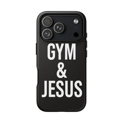 Gym & Jesus Phone Case Christian Faith Workout Gym Motivation Case