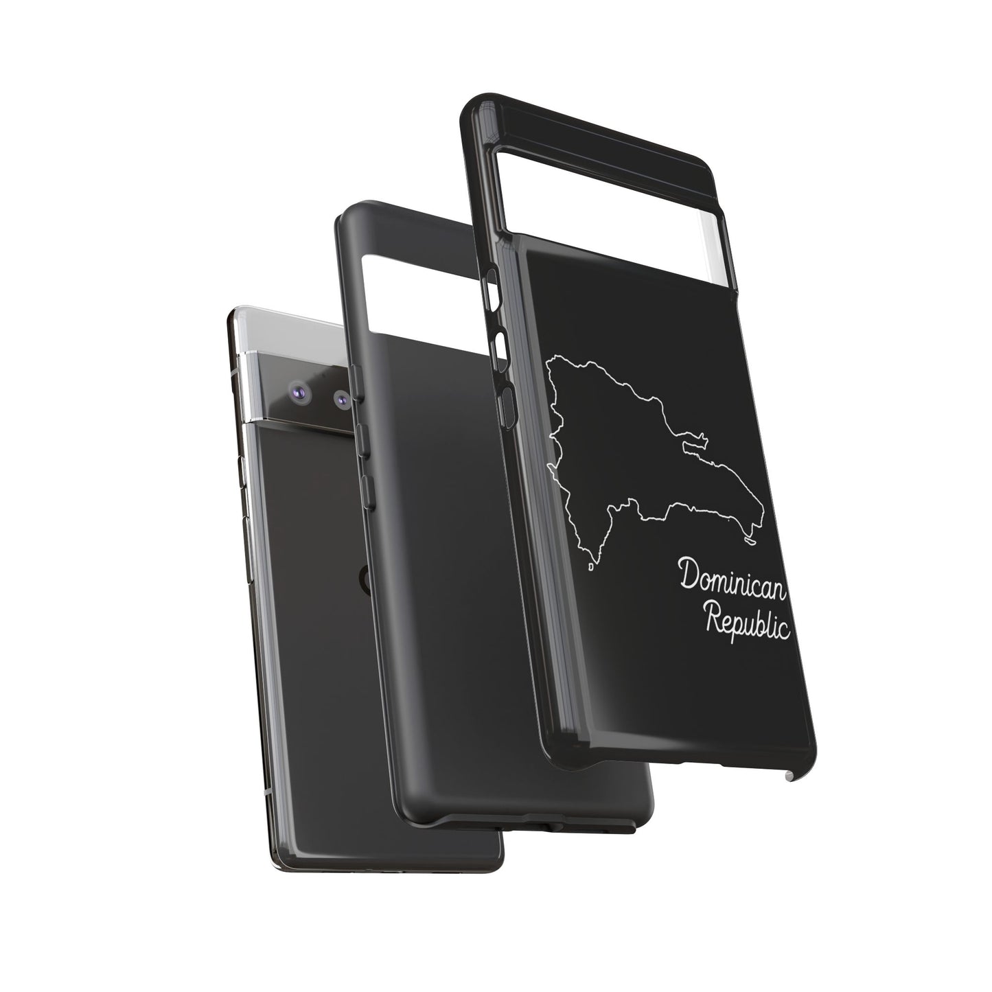 Dominican Republic Outline Phone Case – Minimal Country Map Tough Case (iPhone, Samsung, Pixel)