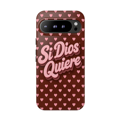 Si Dios Quiere Phone Case Latina Aesthetic Pink Hearts iPhone Samsung