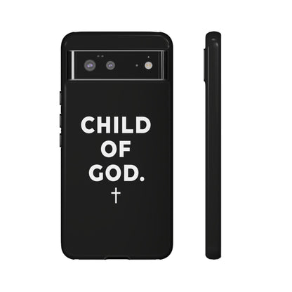 Child of God Phone Case Christian Black Aesthetic Cross Tough Cover