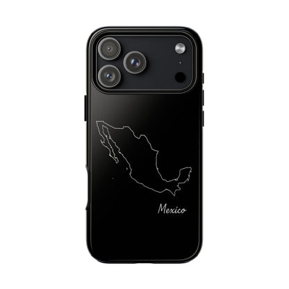 Mexico Outline Phone Case – Minimal Country Map Tough Case (iPhone, Samsung, Pixel)