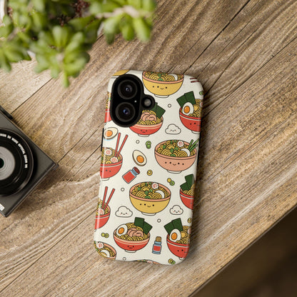 Kawaii Ramen Phone Case – Cute Japanese Food Pattern | Noodle Bowl Aesthetic Case
