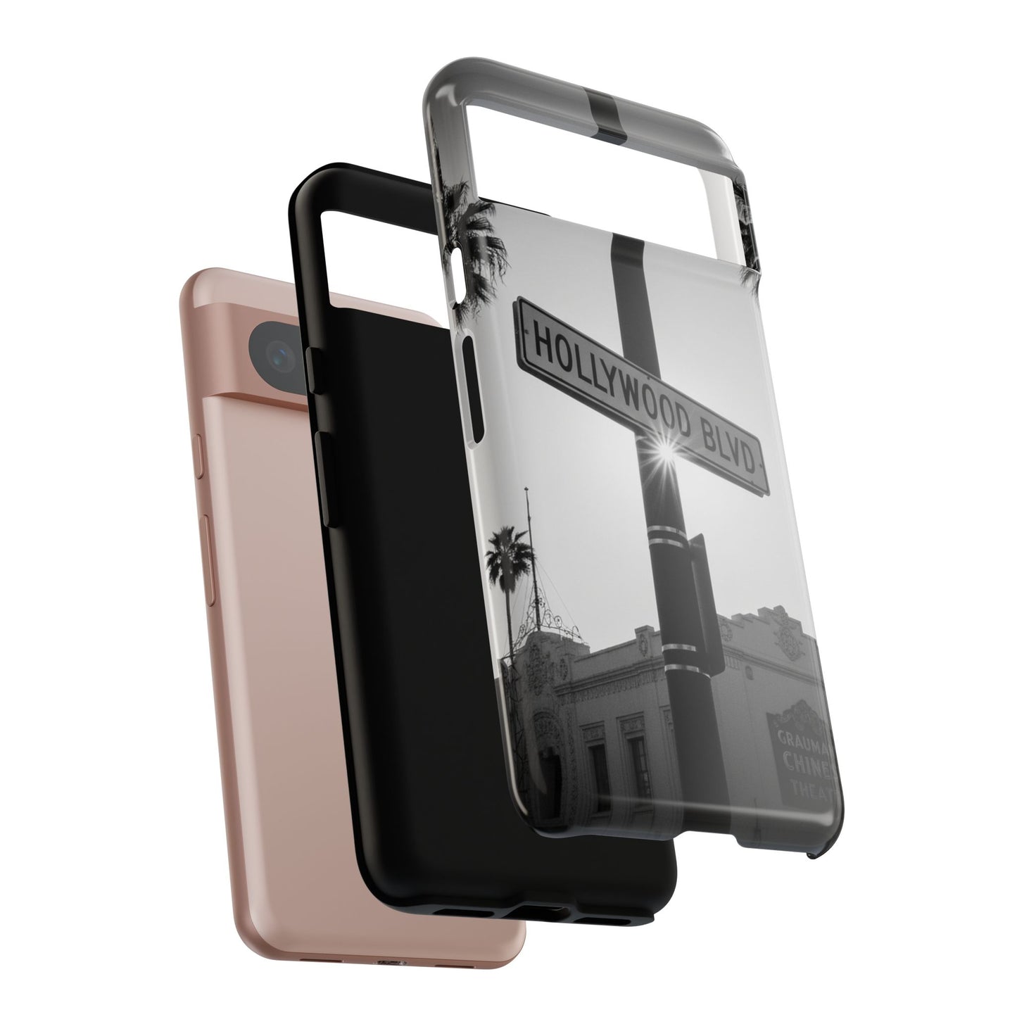 Hollywood Blvd Phone Case | Vintage Los Angeles Street Sign | Black & White LA Aesthetic