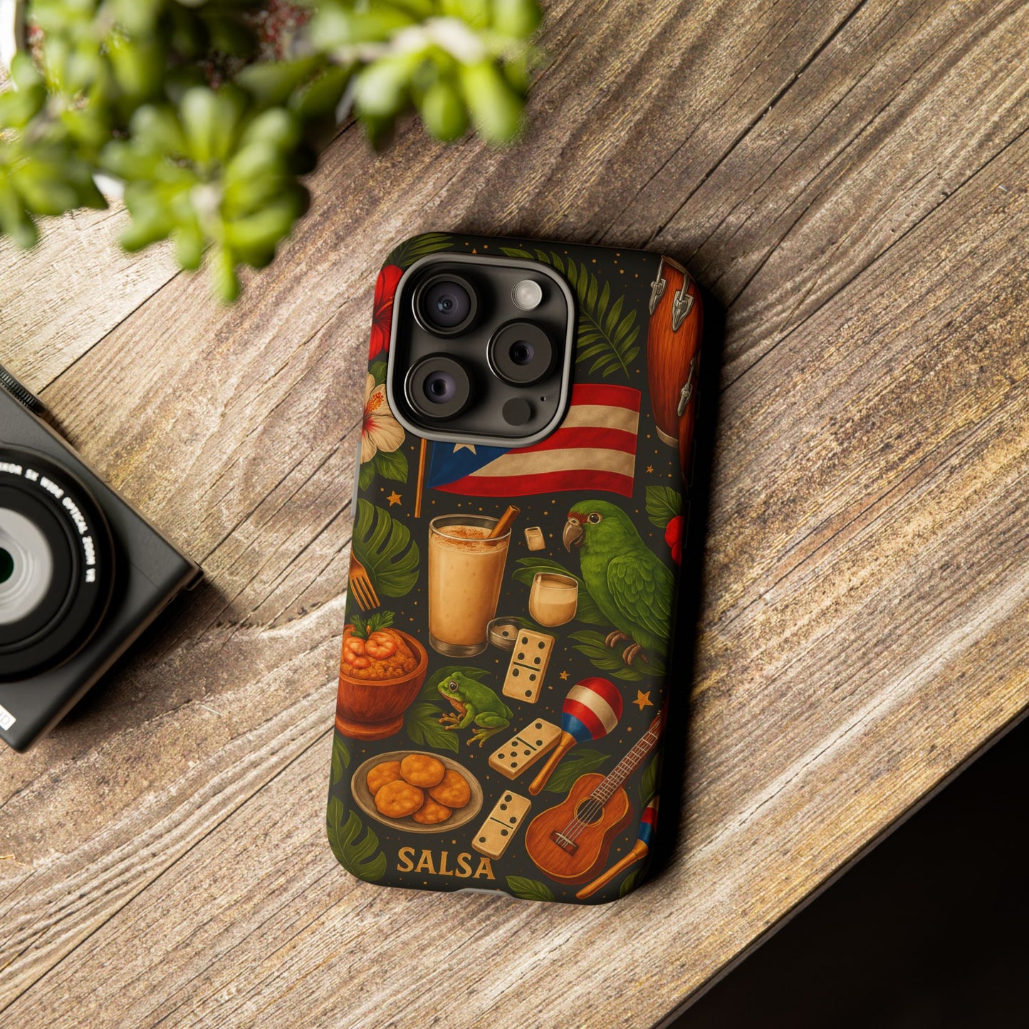 Puerto Rican Culture Phone Case | Boricua Icons Caribbean Aesthetic Tough Protective Case