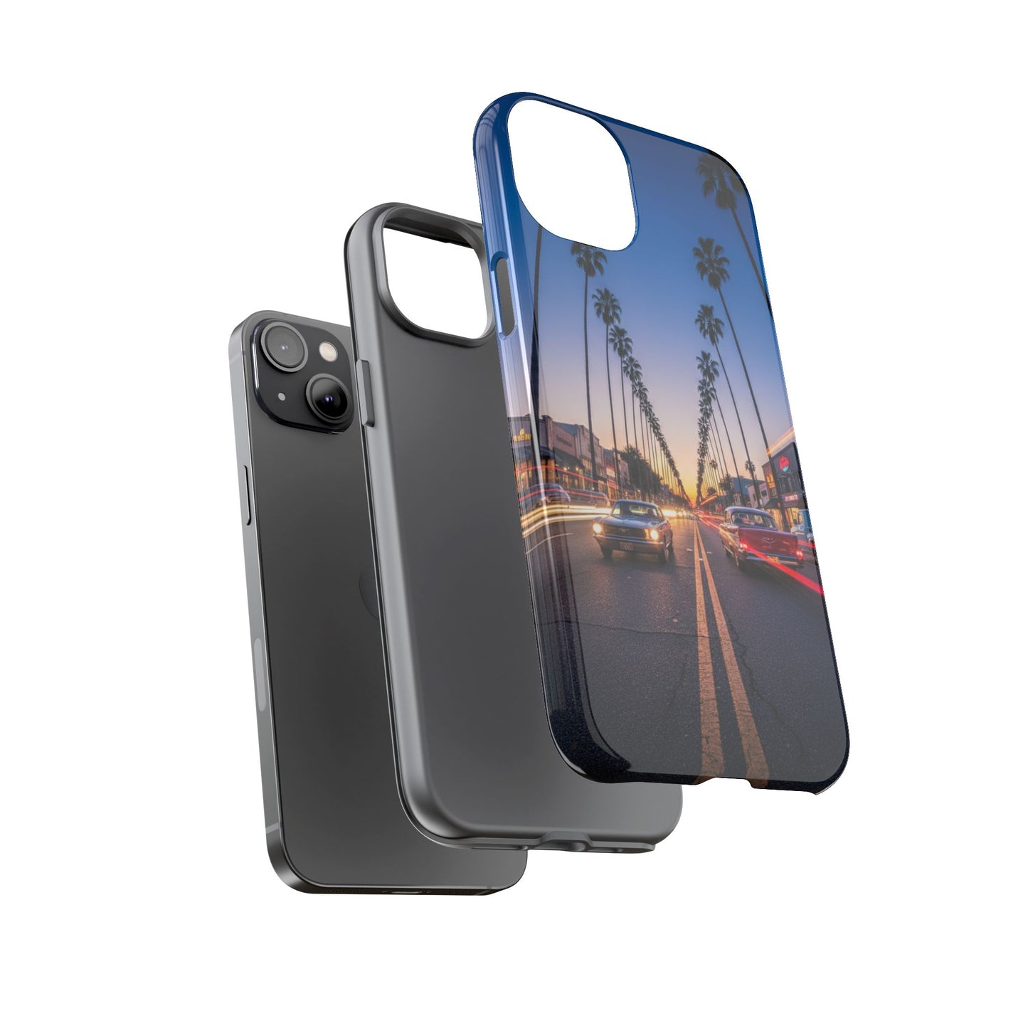 LA Sunset Boulevard Phone Case | Palm Tree Sunset Aesthetic | City Night Tough Case
