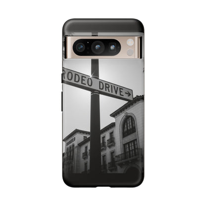 Rodeo Drive Phone Case | Los Angeles Aesthetic Black & White Photography | Luxury LA Street Tough Case for iPhone & Samsung