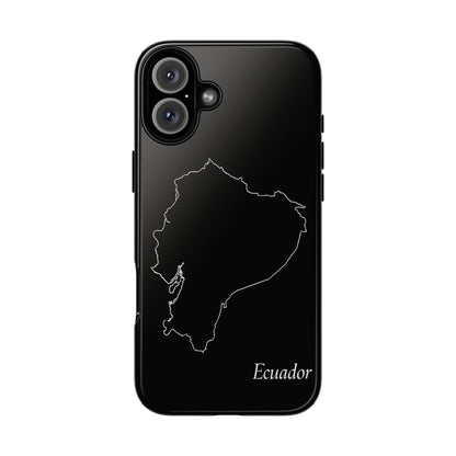 Ecuador Outline Phone Case – Minimal Country Map Tough Case (iPhone, Samsung, Pixel)