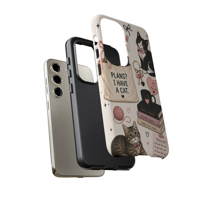 Cat Lover Phone Case | Plans? I Have A Cat Cute Aesthetic Cover