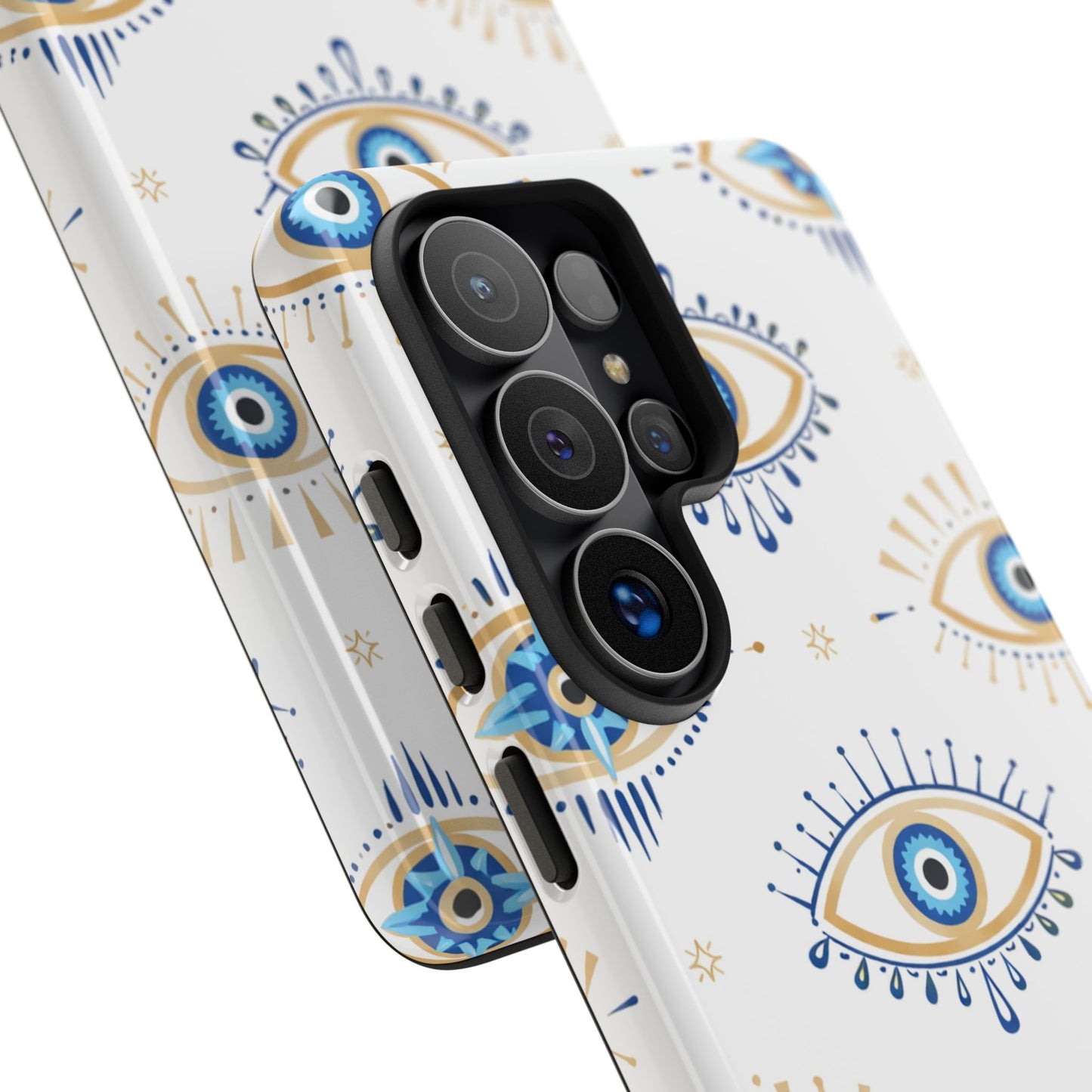Blue Evil Eye Phone Case – Protective Slim Shockproof Cover for Iphone, Samsung Galaxy and Pixel