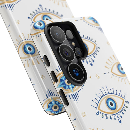 Blue Evil Eye Phone Case – Protective Slim Shockproof Cover for Iphone, Samsung Galaxy and Pixel