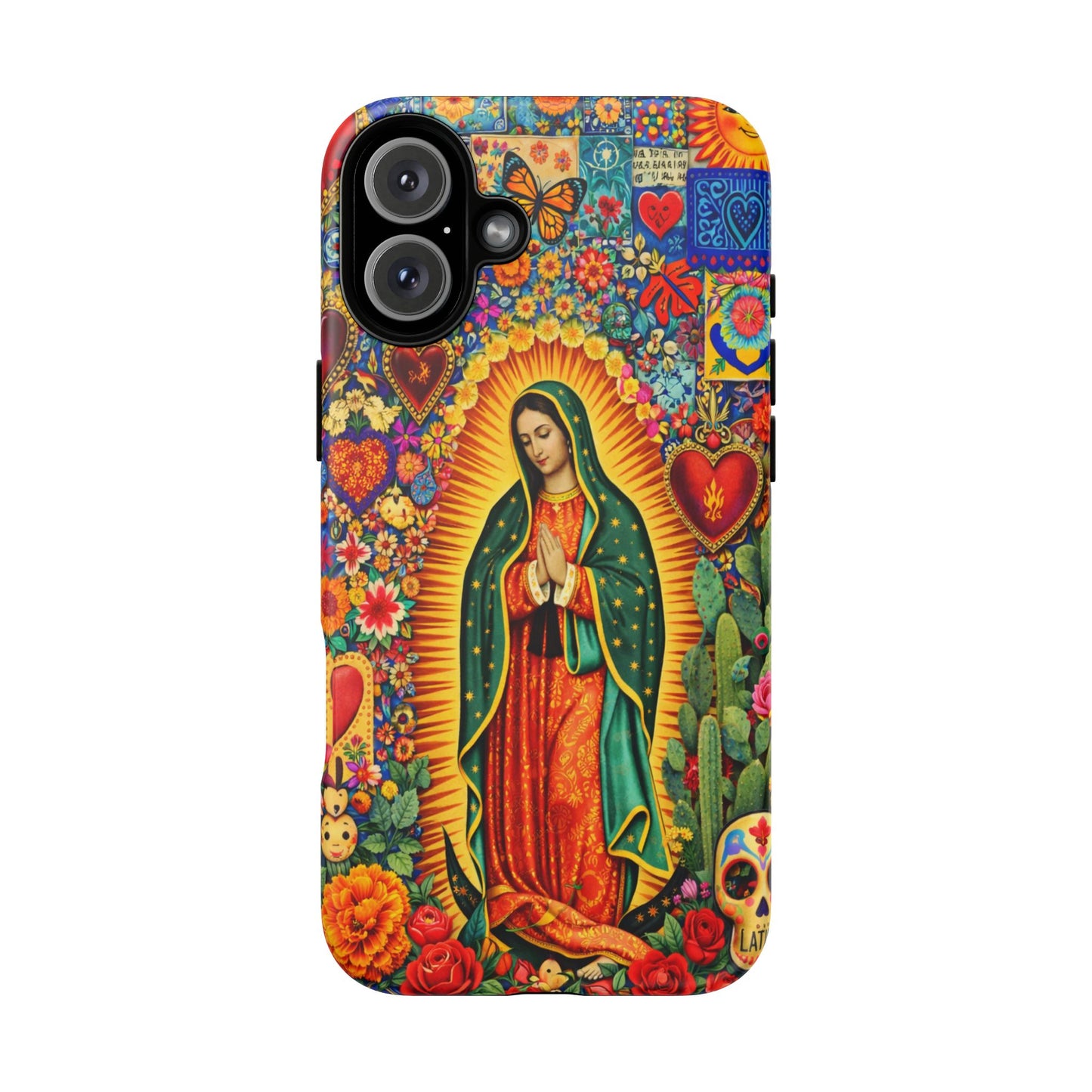 Virgin Mary Guadalupe Phone Case Mexican Folk Art Tough Cover iPhone Samsung
