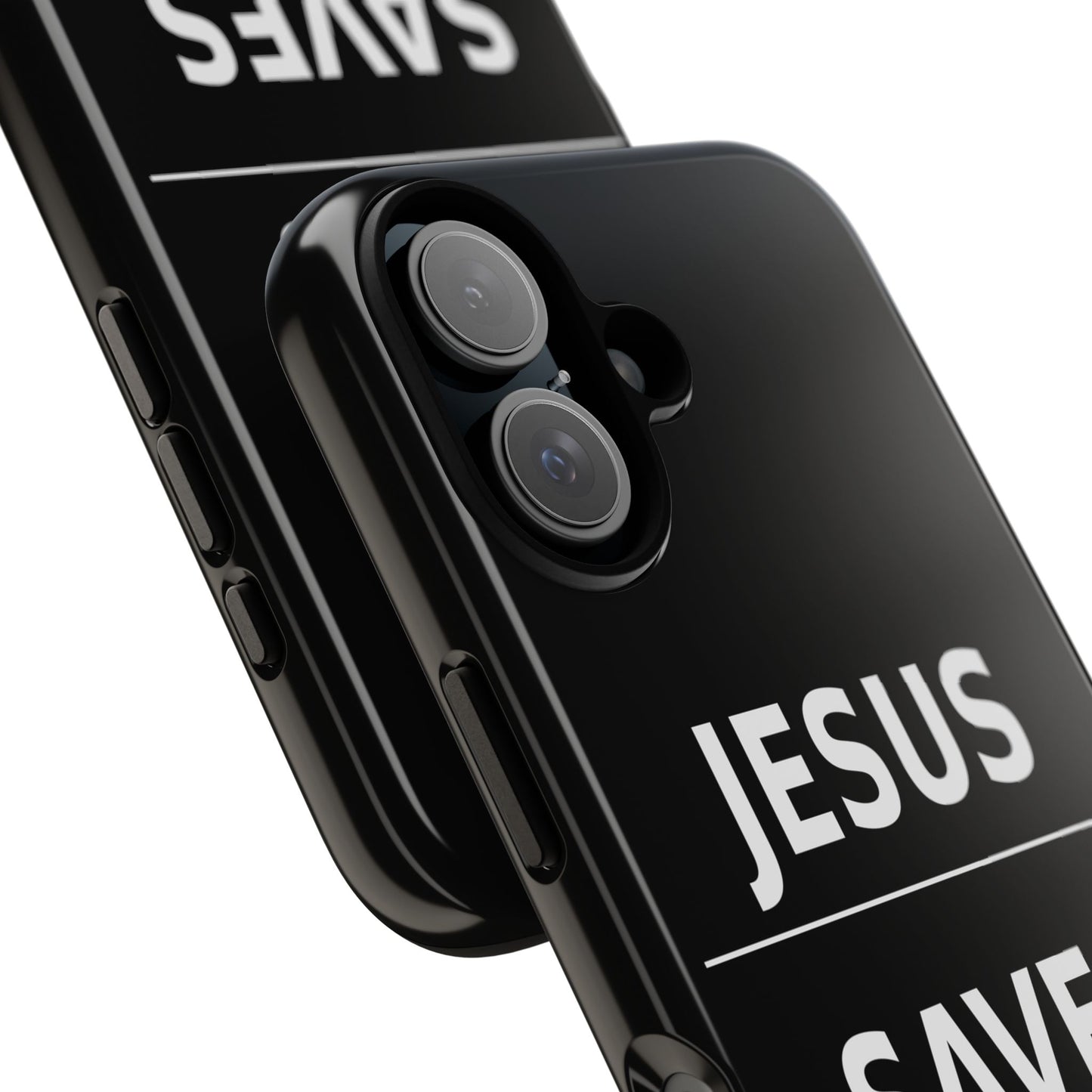 Jesus Saves Phone Case Christian Religious Minimalist Black Tough Cover