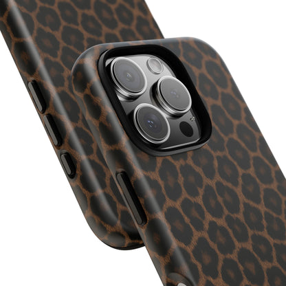 Brown Leopard Print Phone Case | Classic Animal Print Aesthetic Tough Protective Case