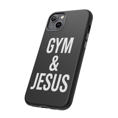 Gym & Jesus Phone Case Christian Faith Workout Gym Motivation Case