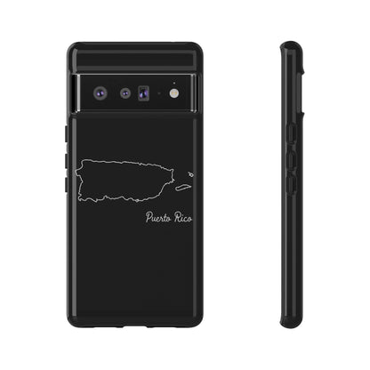 Puerto Rico Outline Phone Case – Minimal Country Map Tough Case (iPhone, Samsung, Pixel)