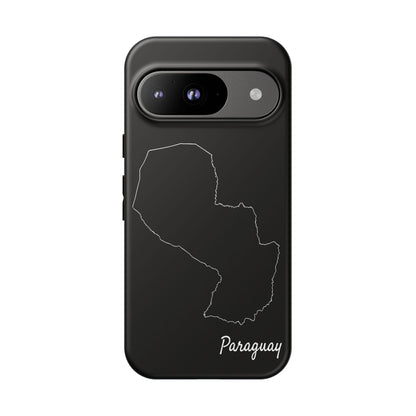 Paraguay Outline Phone Case – Minimal Country Map Tough Case (iPhone, Samsung, Pixel)
