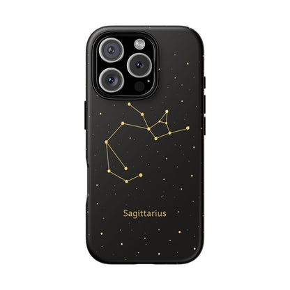 Sagittarius Zodiac Constellation Phone Case – Luxe Gold Celestial Cover