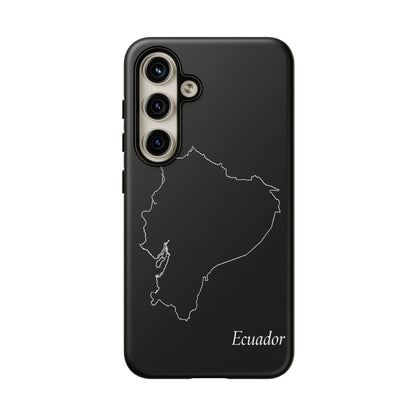 Ecuador Outline Phone Case – Minimal Country Map Tough Case (iPhone, Samsung, Pixel)