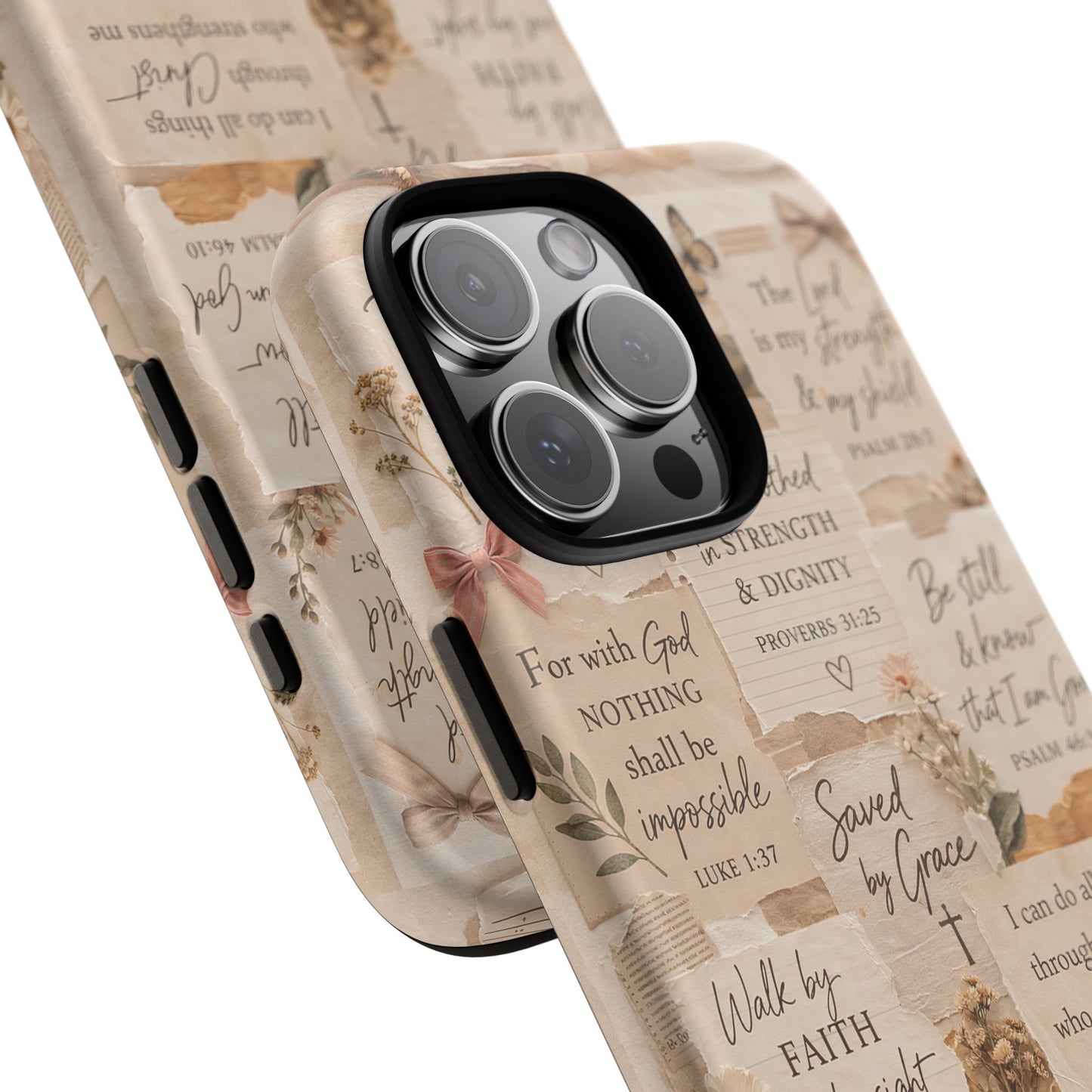 Christian Bible Verse Phone Case | Faith Scripture Aesthetic Floral Christian Case