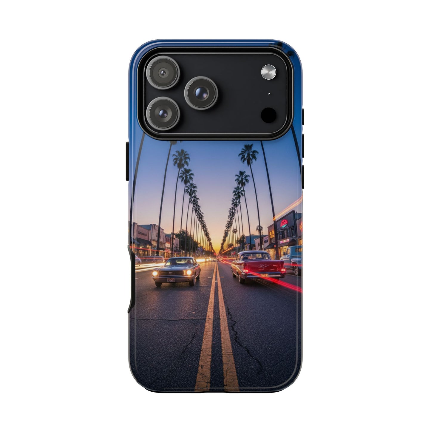 LA Sunset Boulevard Phone Case | Palm Tree Sunset Aesthetic | City Night Tough Case