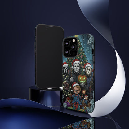 Christmas Horror Phone Case – Festive Slasher Collage Tough Case (iPhone, Samsung, Pixel)