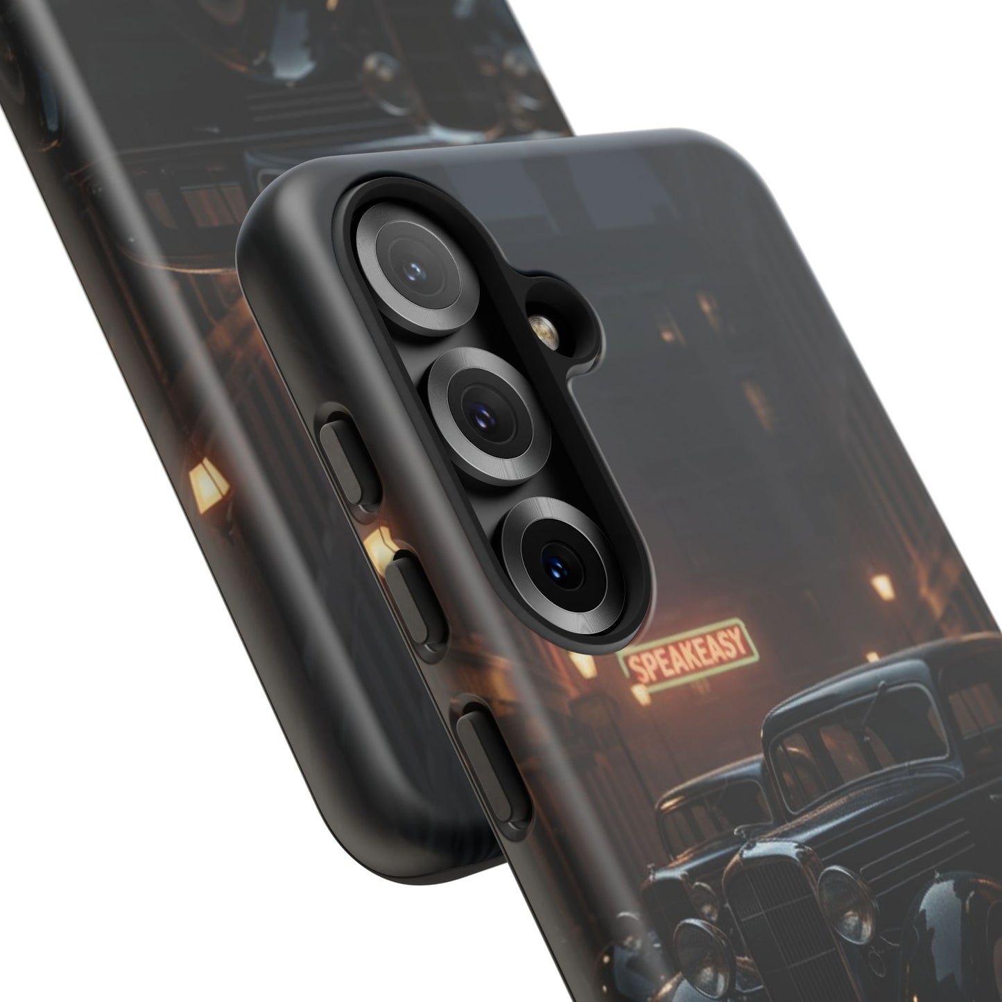 Vintage Classic Car Phone Case | Retro Noir Aesthetic | 1930s Street Scene Tough Case for iPhone & Samsung