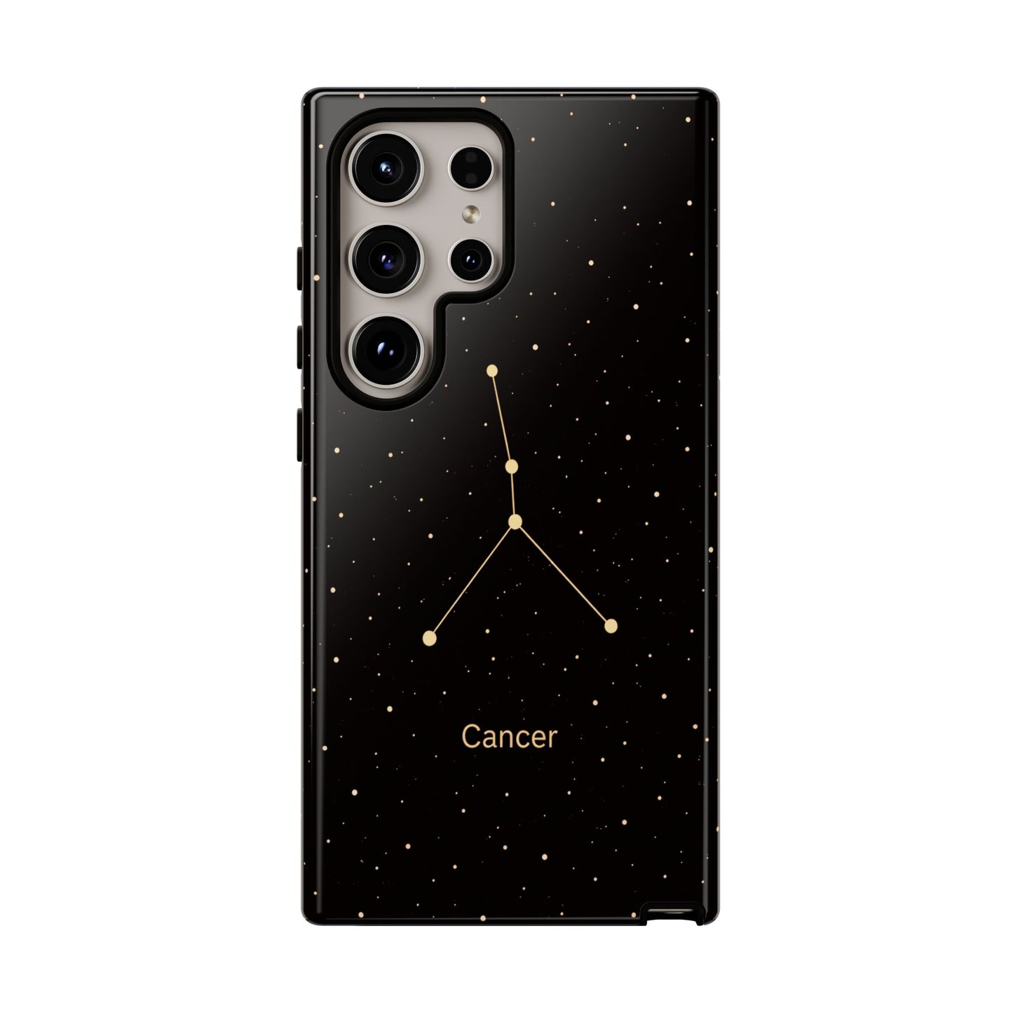 Cancer Zodiac Constellation Phone Case – Luxe Gold Celestial Cover