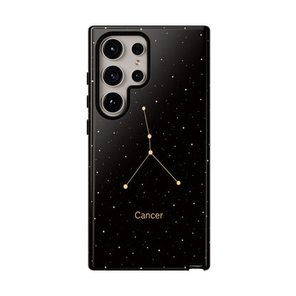 Cancer Zodiac Constellation Phone Case – Luxe Gold Celestial Cover