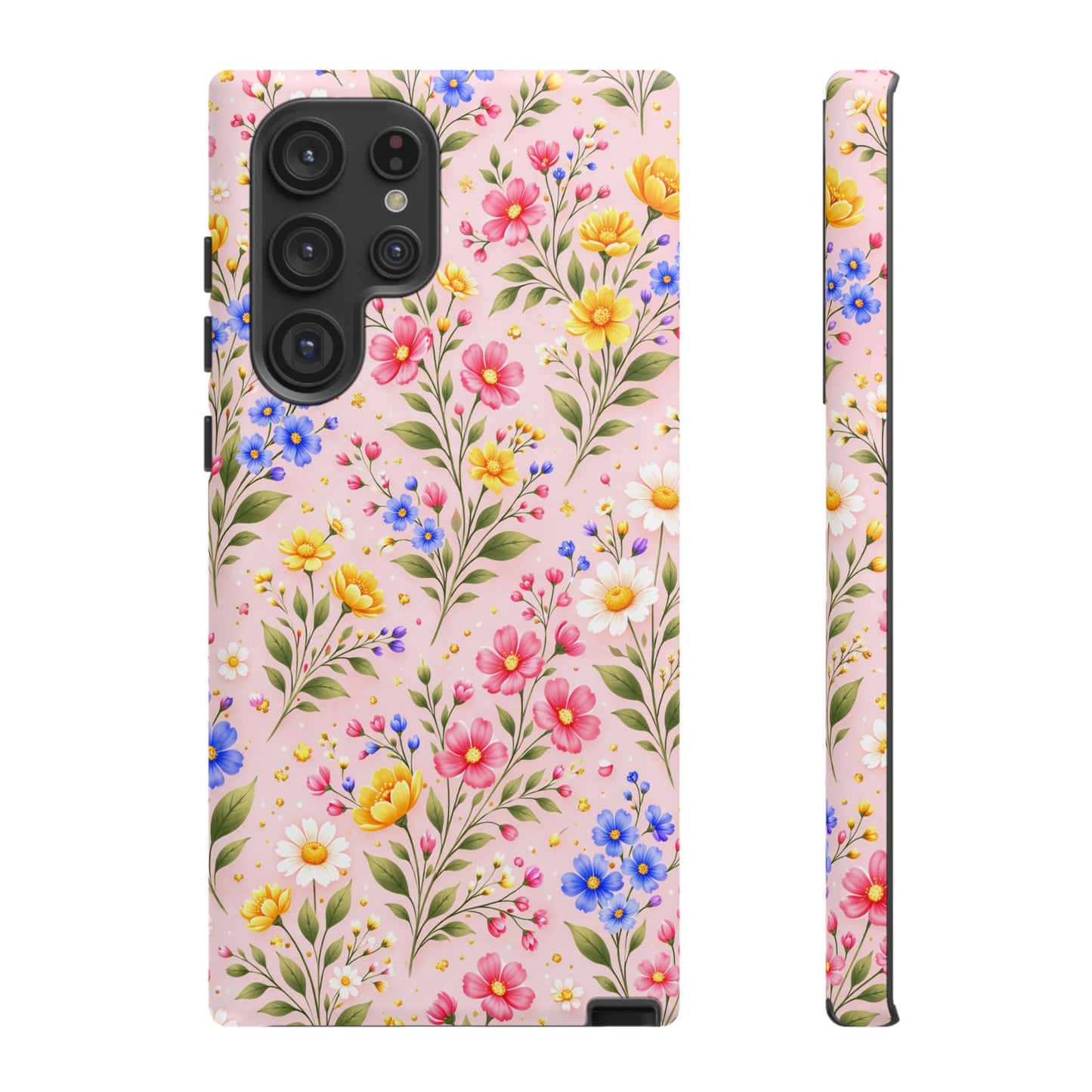 Wildflower Floral Phone Case Vintage Spring Meadow Tough Cover