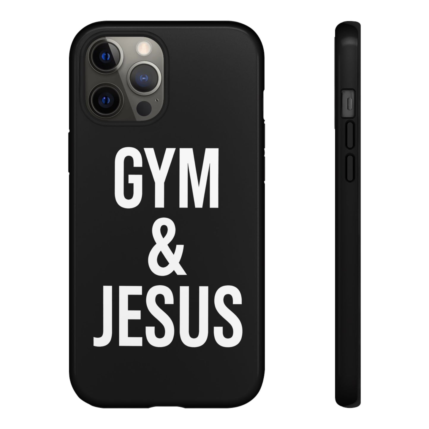 Gym & Jesus Phone Case Christian Faith Workout Gym Motivation Case