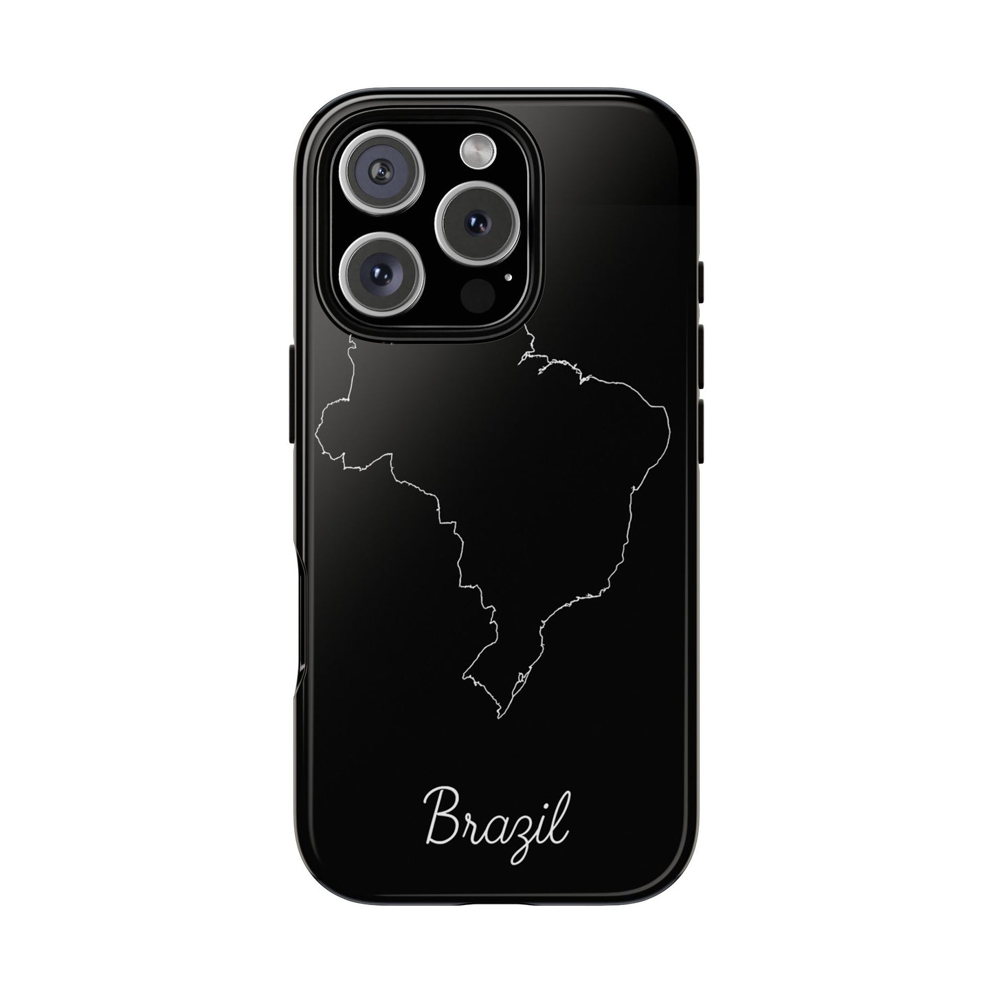 Brazil Outline Phone Case – Minimal Country Map Tough Case (iPhone, Samsung, Pixel)