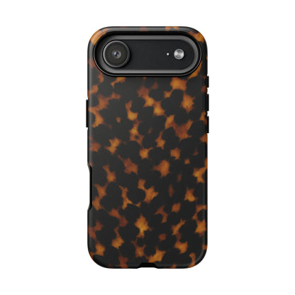 Tortoiseshell Pattern Tough Phone Case | Classic Leopard-Style Protective Cover