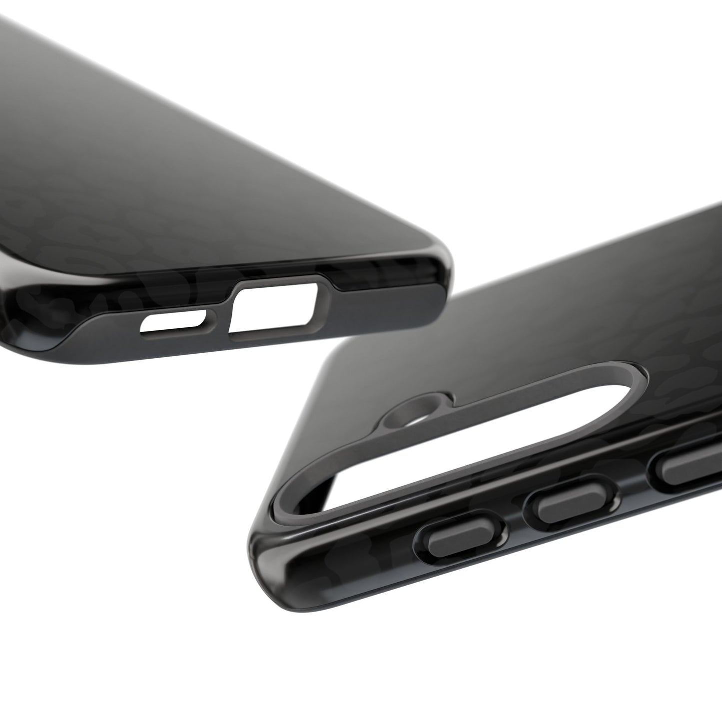 Black Leopard Phone Case | Black on Black Leopard Print Tough iPhone & Samsung Case | Matte or Glossy Protective Cover