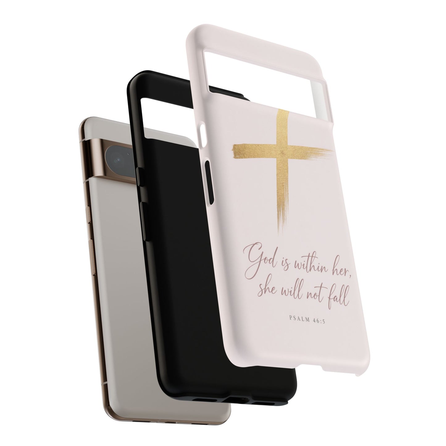 Psalm 46:5 God Is Within Her Christian Cross Phone Case Faith Gift