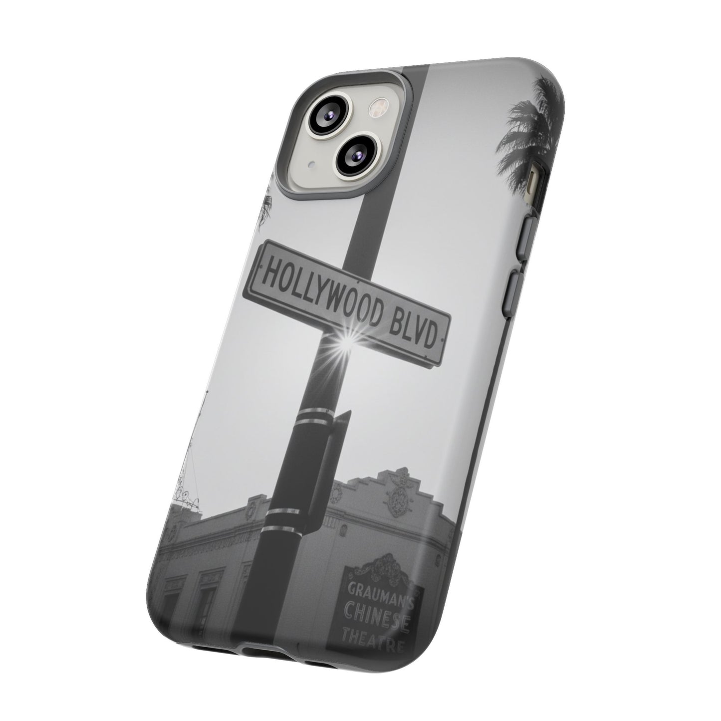 Hollywood Blvd Phone Case | Vintage Los Angeles Street Sign | Black & White LA Aesthetic