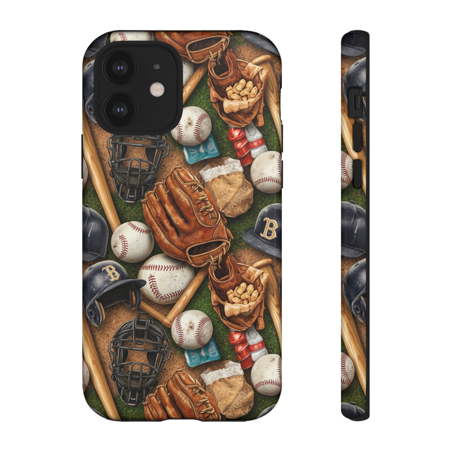 Baseball Gear Collage Phone Case – Vintage Baseball Equipment Sports Tough Case