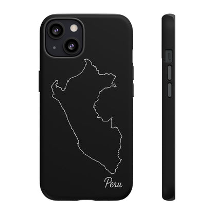 Peru Outline Phone Case – Minimal Country Map Tough Case (iPhone, Samsung, Pixel)
