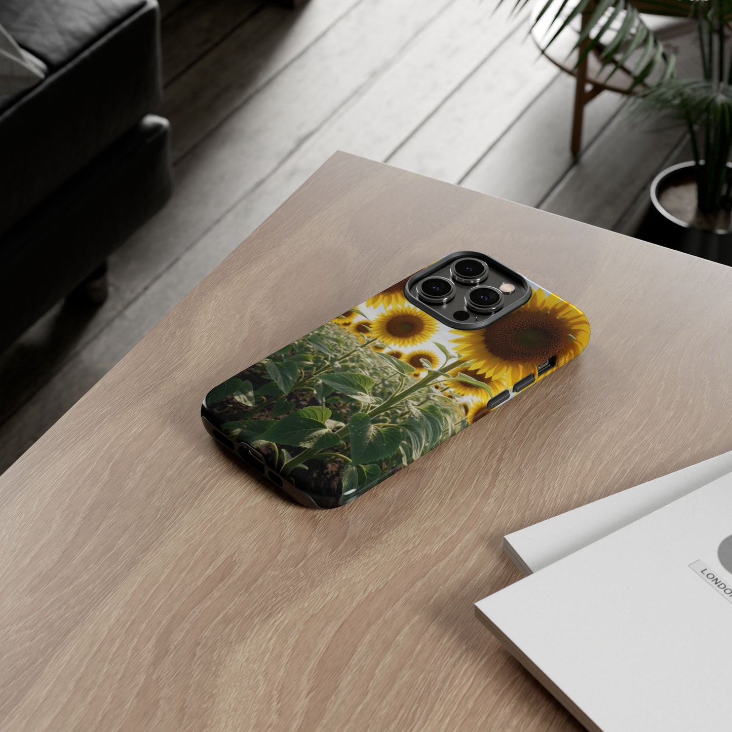 Sunflower Field Phone Case | Golden Hour Floral Aesthetic | Bright Summer Tough Case