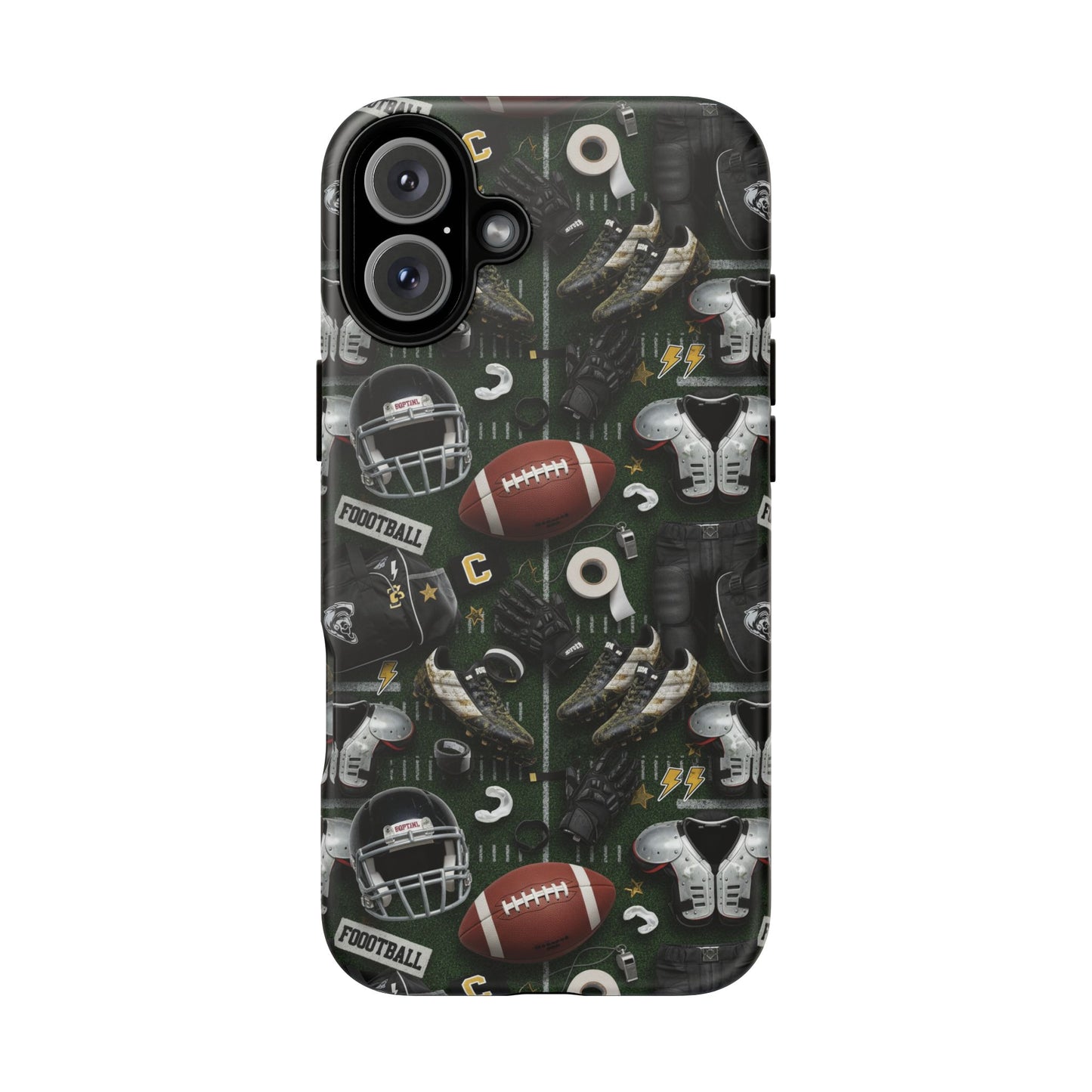 Football Pattern Phone Case – Sports Fan Tough Protective Game Day Case