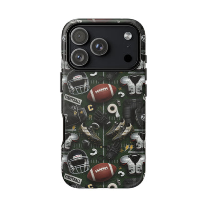 Football Pattern Phone Case – Sports Fan Tough Protective Game Day Case