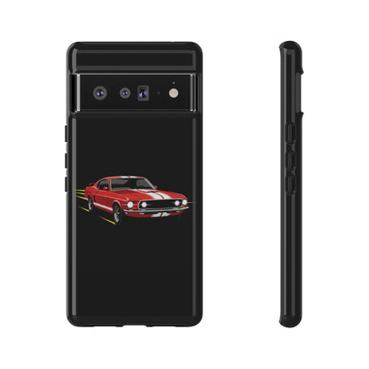Red Muscle Car Phone Case – Classic Car Racing Tough Protective Case