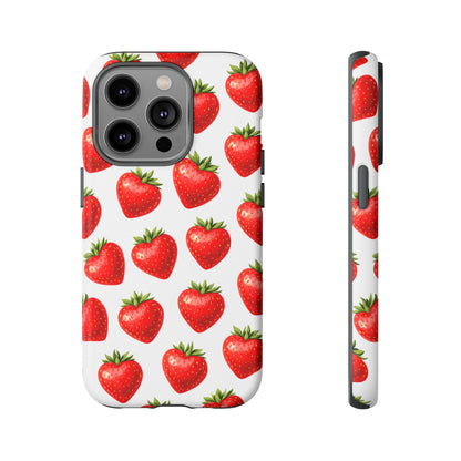 Cute Strawberry Phone Case – Aesthetic Fruit Pattern Protective Cover for Iphone, Samsung Galaxy and Pixel