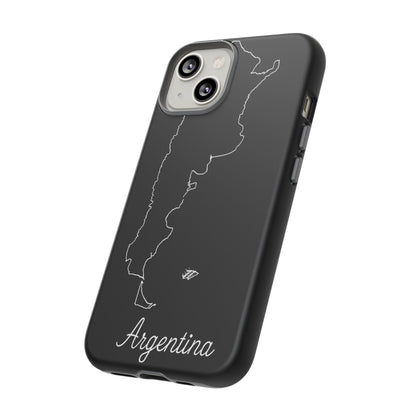 Argentina Outline Phone Case – Minimal Country Map Tough Case (iPhone, Samsung, Pixel)