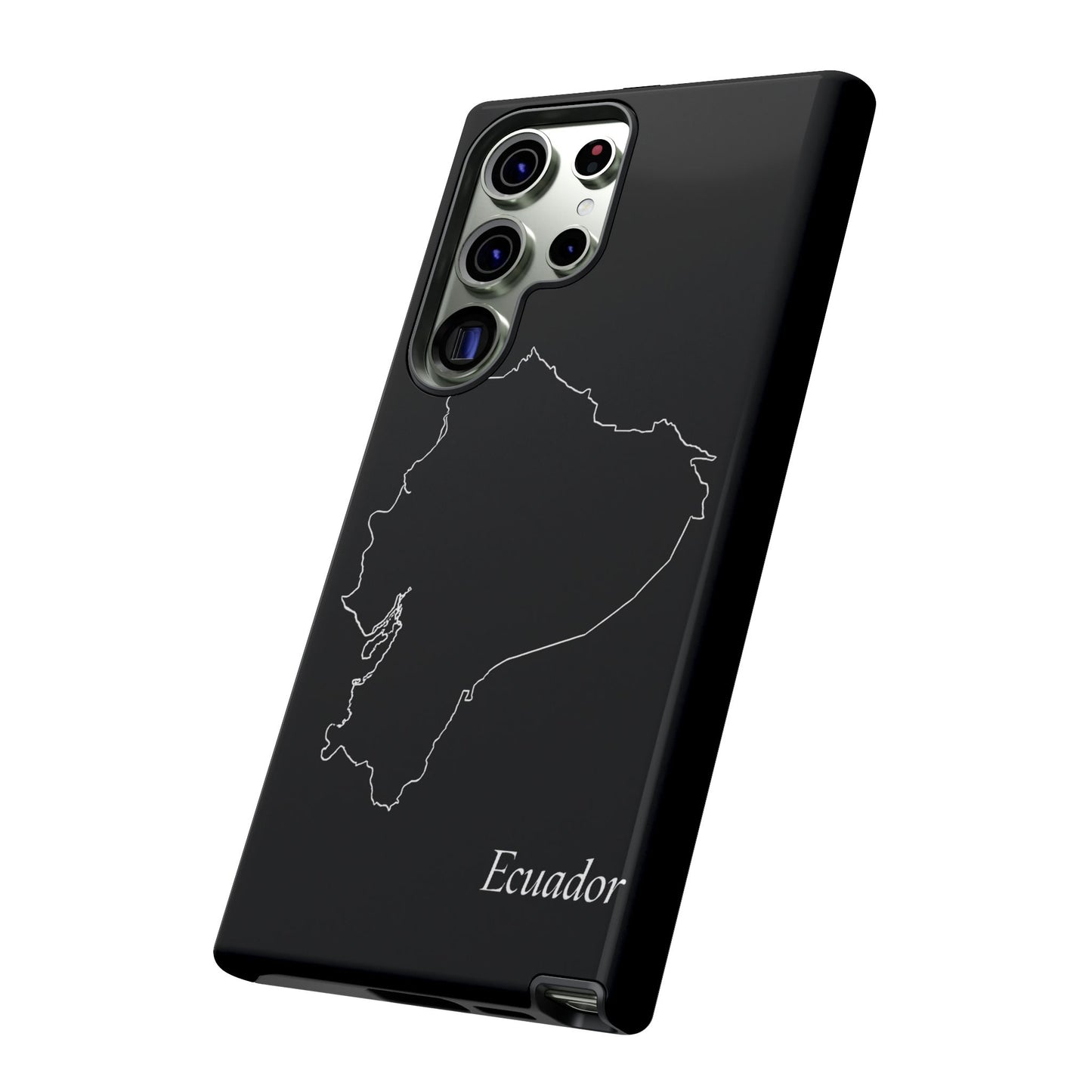 Ecuador Outline Phone Case – Minimal Country Map Tough Case (iPhone, Samsung, Pixel)