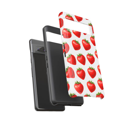 Cute Strawberry Phone Case – Aesthetic Fruit Pattern Protective Cover for Iphone, Samsung Galaxy and Pixel