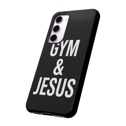 Gym & Jesus Phone Case Christian Faith Workout Gym Motivation Case