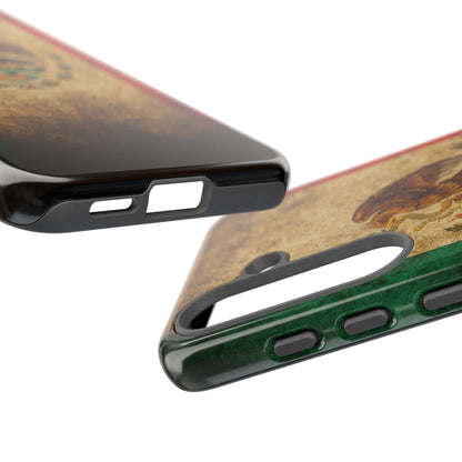 Vintage Mexico Flag Phone Case – Mexican Pride Grunge Flag Aesthetic Tough Case