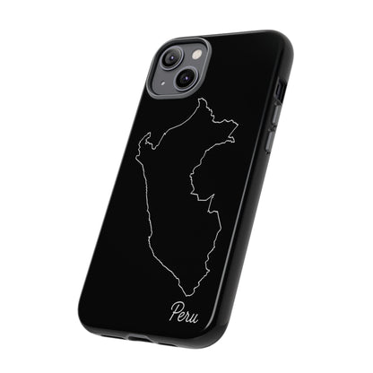 Peru Outline Phone Case – Minimal Country Map Tough Case (iPhone, Samsung, Pixel)